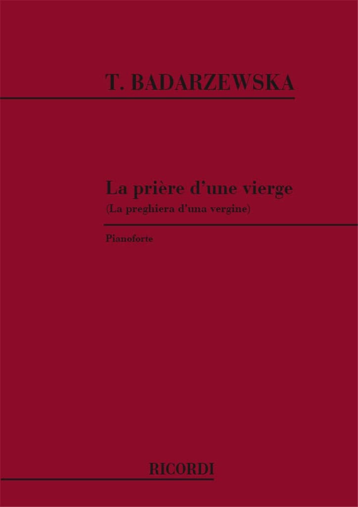 Priere D'Une Vierge - Preghiera Di Una Vergine
